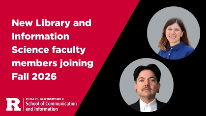 This is a photo of the two new faculty members joining the LIS department in the fall 