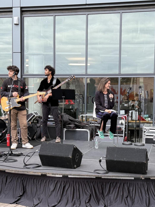 Student band at SC&I BeCOMM event