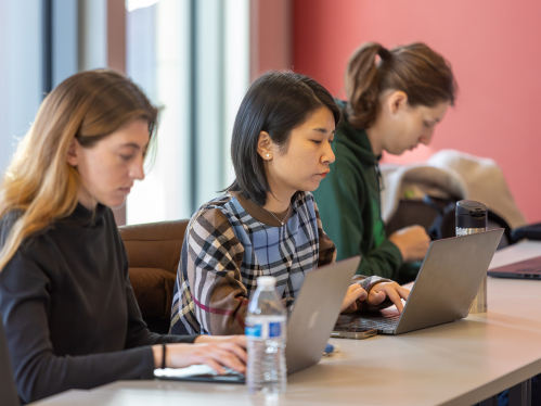 Students on computers