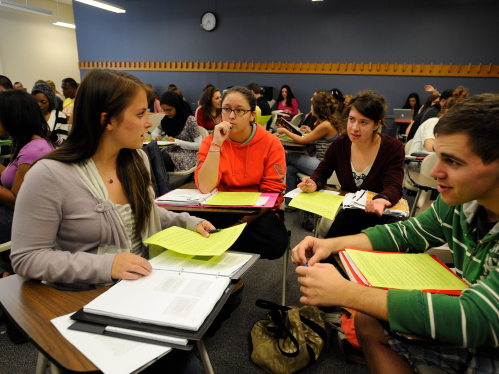 Students in class discussing