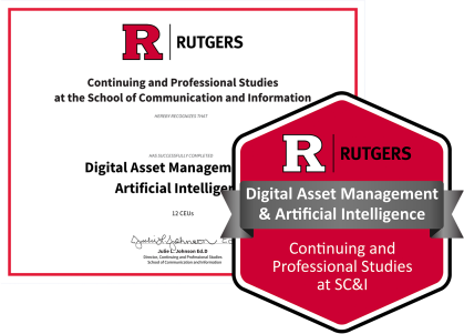 DAM and AI badge and certificate