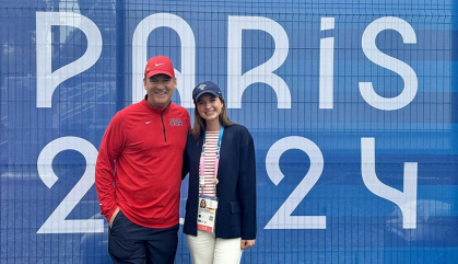 Lindsay Laureano with Professor Mark Beal